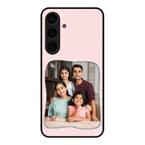 Samsung Galaxy S24 5G Custom Glass Phone Case - Family With Dots Design Samsung Galaxy S24 5G Custom Glass Phone Case - Family With Dots Design