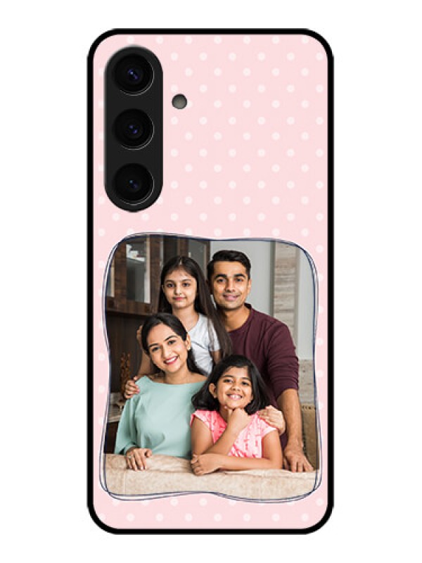 Custom Samsung Galaxy S24 5G Custom Glass Phone Case - Family With Dots Design