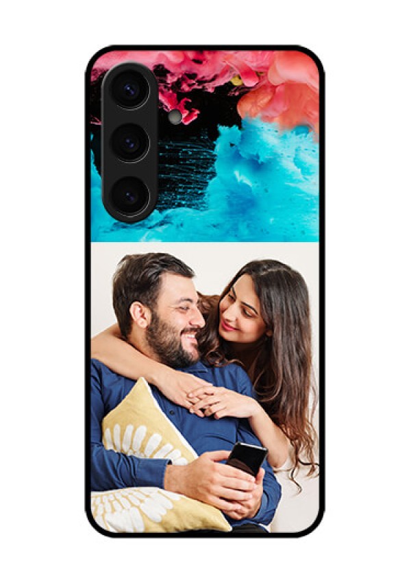 Samsung Galaxy S24 5G Custom Glass Phone Case - Quote With Acrylic Painting Design