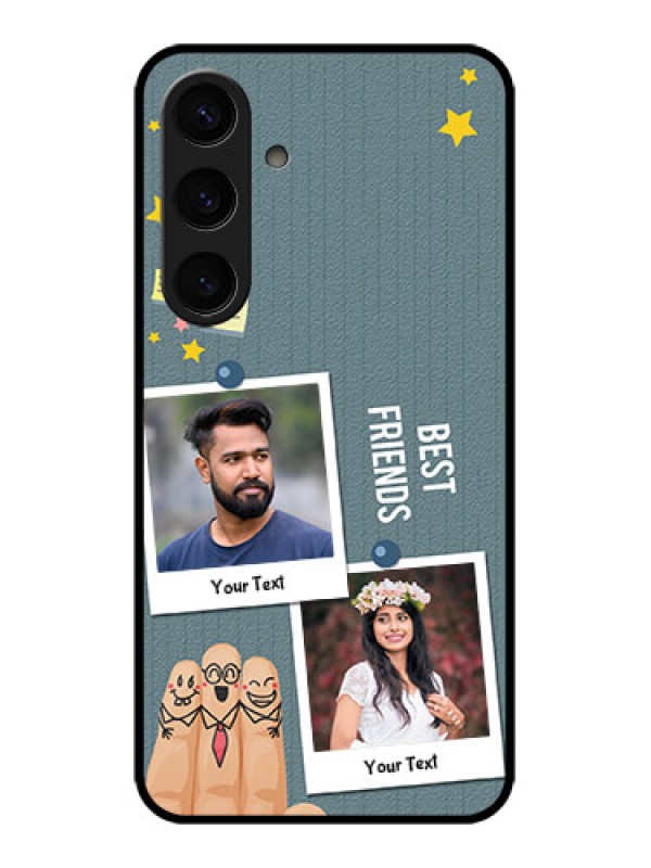 Custom Samsung Galaxy S24 5G Custom Glass Phone Case - Sticky Frames And Friendship Design