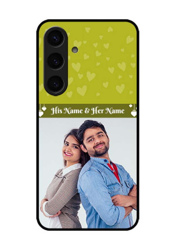 Samsung Galaxy S24 5G Custom Glass Phone Case - You & Me Heart Design