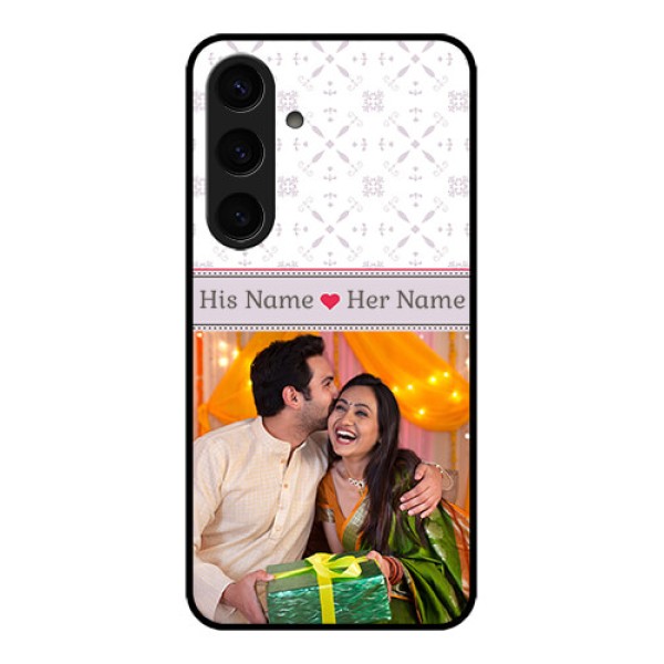 Samsung Galaxy S24 5G Custom Glass Phone Case - With Photo And Ethnic Design Samsung Galaxy S24 5G Custom Glass Phone Case - With Photo And Ethnic Design