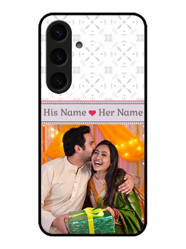 Custom Samsung Galaxy S24 5G Custom Glass Phone Case - With Photo And Ethnic Design