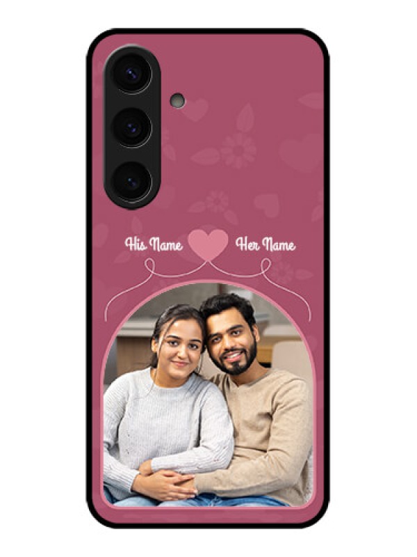 Custom Samsung Galaxy S24 5G Custom Glass Phone Case - Love Floral Design