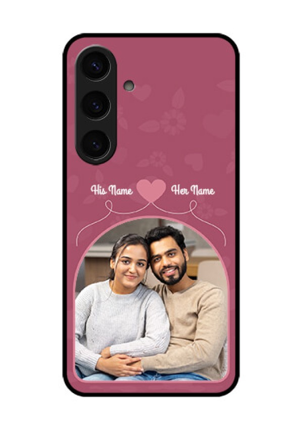Samsung Galaxy S24 5G Custom Glass Phone Case - Love Floral Design