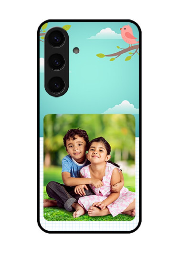Samsung Galaxy S24 5G Custom Glass Phone Case - Doodle Love Design