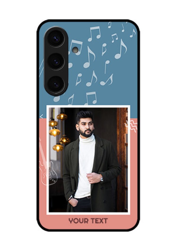 Samsung Galaxy S24 5G Custom Glass Phone Case - With Color Musical Note Design