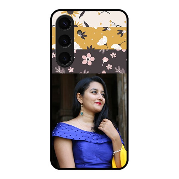 Samsung Galaxy S24 5G Custom Glass Phone Case - Stylish Floral Design Samsung Galaxy S24 5G Custom Glass Phone Case - Stylish Floral Design