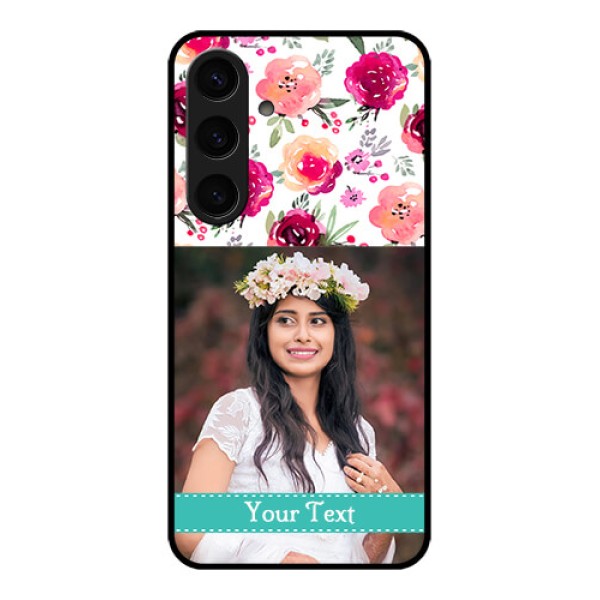 Samsung Galaxy S24 5G Custom Glass Phone Case - Water Colors Floral Design Samsung Galaxy S24 5G Custom Glass Phone Case - Water Colors Floral Design