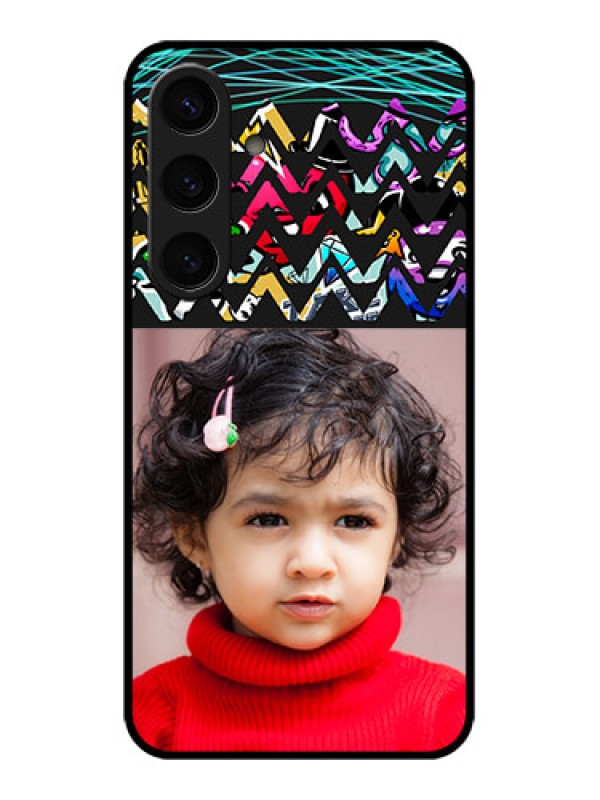 Custom Samsung Galaxy S24 5G Custom Glass Phone Case - Neon Abstract Design