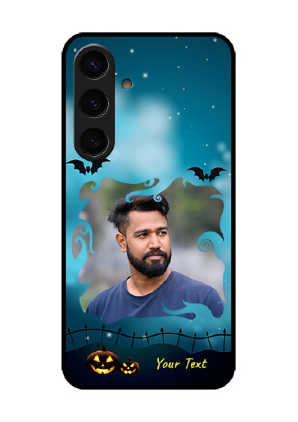 Samsung Galaxy S24 5G Custom Glass Phone Case - Halloween Frame Design