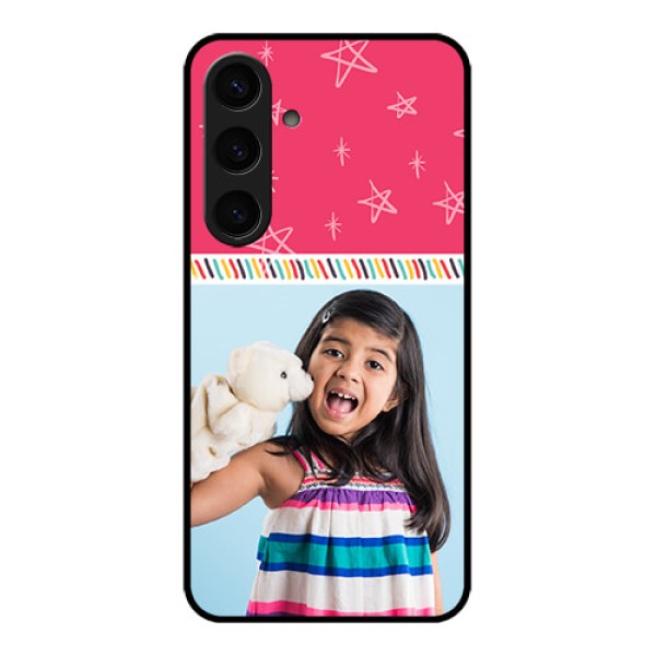 Samsung Galaxy S24 5G Custom Glass Phone Case - Line Art Design