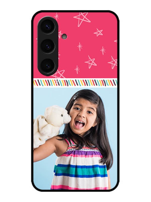 Custom Samsung Galaxy S24 5G Custom Glass Phone Case - Line Art Design