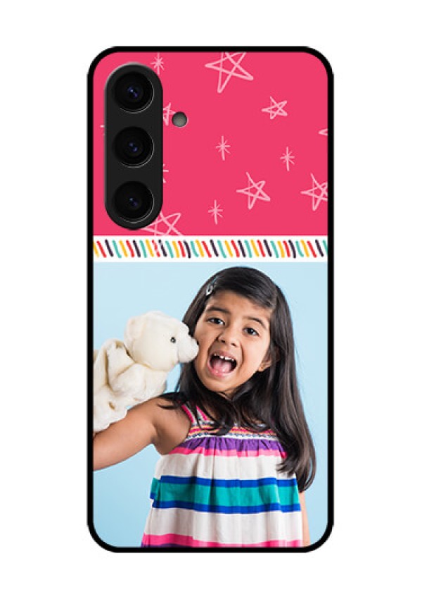 Samsung Galaxy S24 5G Custom Glass Phone Case - Line Art Design