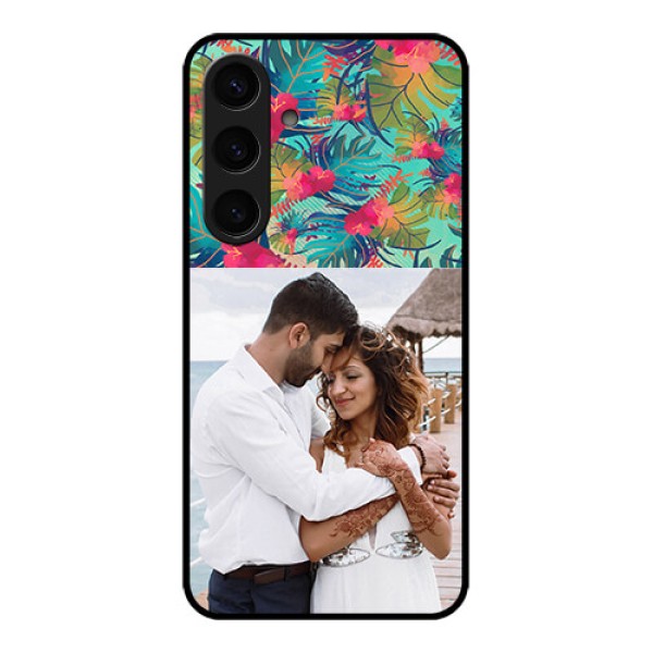Samsung Galaxy S24 5G Custom Glass Phone Case - Watercolor Floral Design