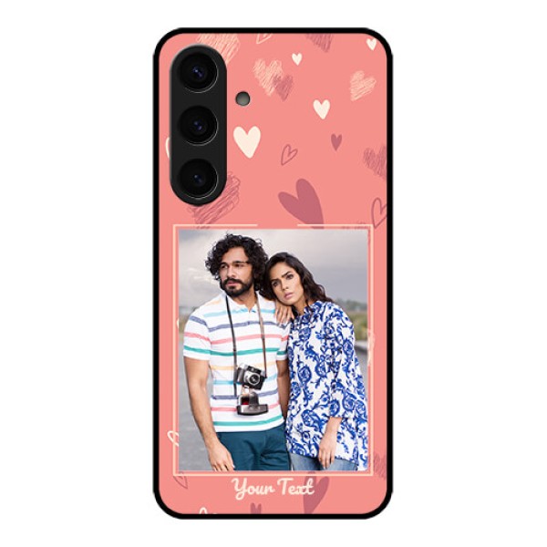 Samsung Galaxy S24 5G Custom Glass Phone Case - Love Doodle Art Design Samsung Galaxy S24 5G Custom Glass Phone Case - Love Doodle Art Design