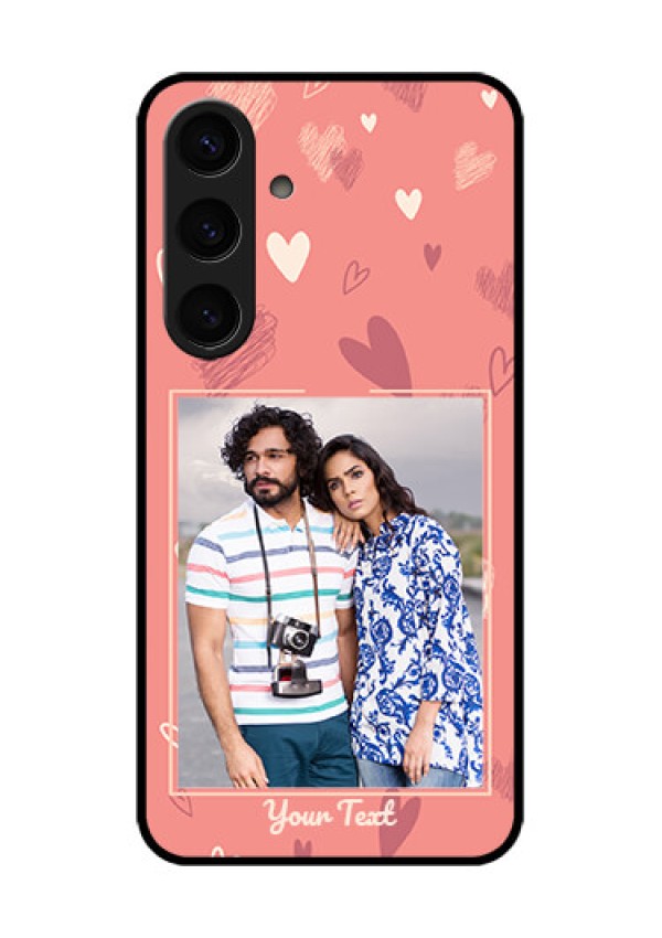 Samsung Galaxy S24 5G Custom Glass Phone Case - Love Doodle Art Design