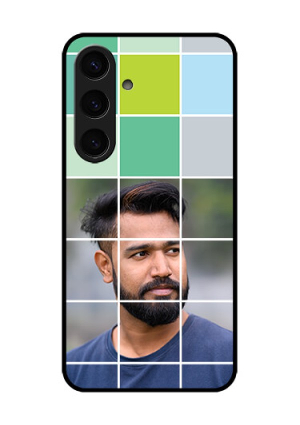 Samsung Galaxy S24 5G Custom Glass Phone Case - With White Box Pattern