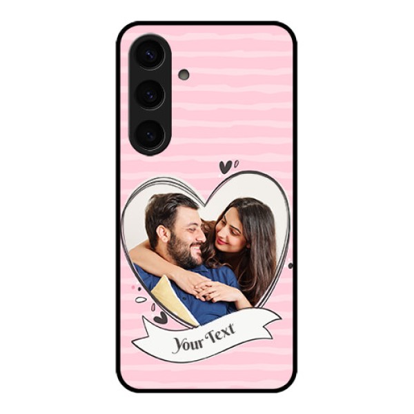 Samsung Galaxy S24 5G Custom Glass Phone Case - Vintage Heart Design Samsung Galaxy S24 5G Custom Glass Phone Case - Vintage Heart Design