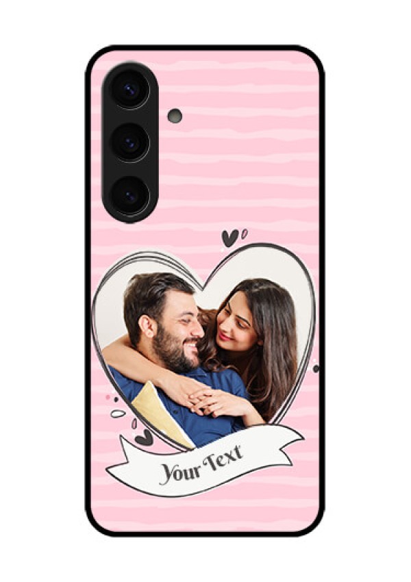 Samsung Galaxy S24 5G Custom Glass Phone Case - Vintage Heart Design