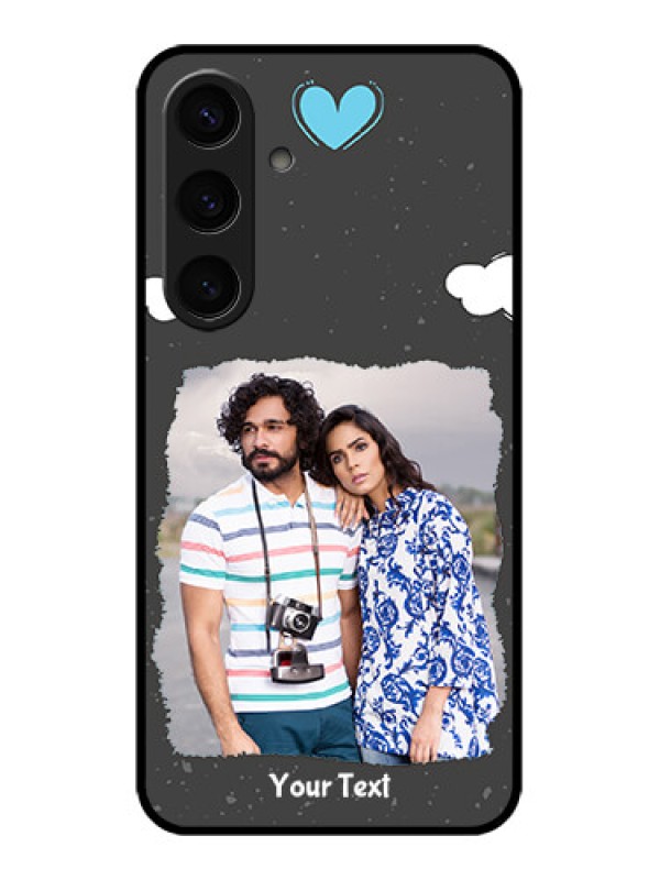 Custom Samsung Galaxy S24 5G Custom Glass Phone Case - Splashes With Love Doodles Design