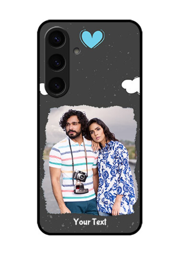 Samsung Galaxy S24 5G Custom Glass Phone Case - Splashes With Love Doodles Design