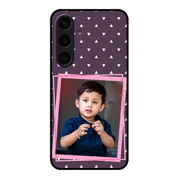Samsung Galaxy S24 5G Custom Glass Phone Case - Triangle Pattern Dotted Design Samsung Galaxy S24 5G Custom Glass Phone Case - Triangle Pattern Dotted Design