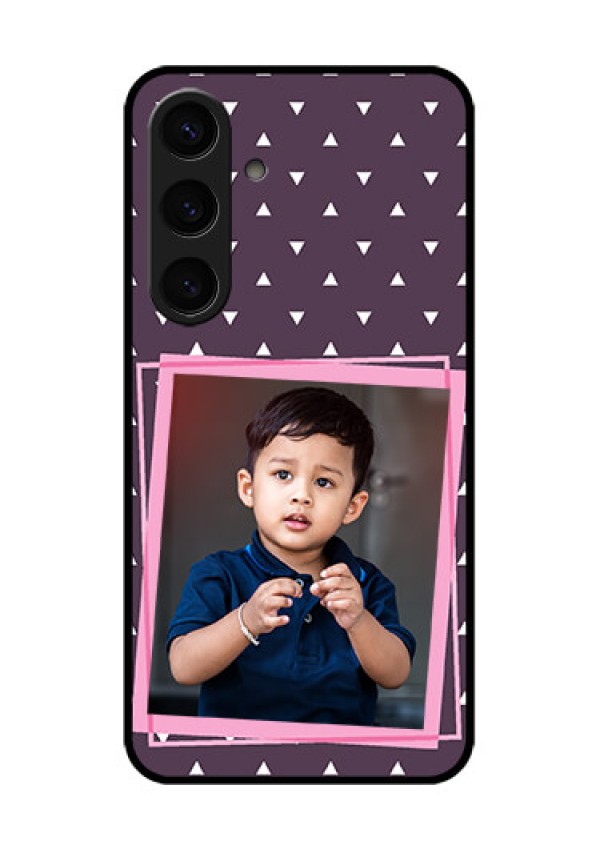 Samsung Galaxy S24 5G Custom Glass Phone Case - Triangle Pattern Dotted Design