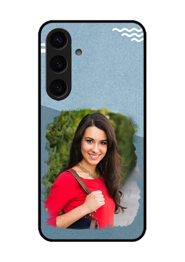 Samsung Galaxy S24 5G Custom Glass Phone Case - Grunge Line Art Design
