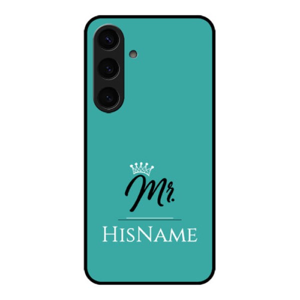 Samsung Galaxy S24 5G Custom Glass Phone Case - Mr With Name Design