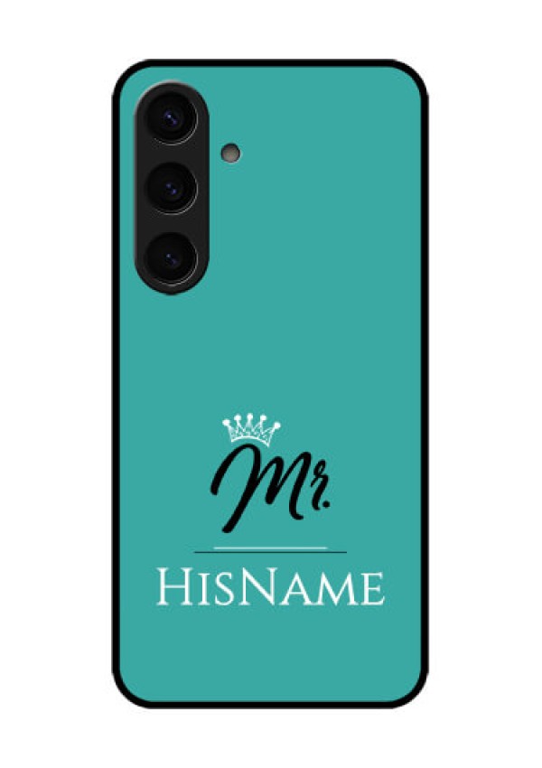 Samsung Galaxy S24 5G Custom Glass Phone Case - Mr With Name Design