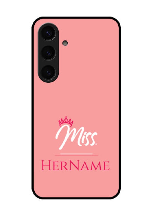 Samsung Galaxy S24 5G Custom Glass Phone Case - Mrs With Name Design