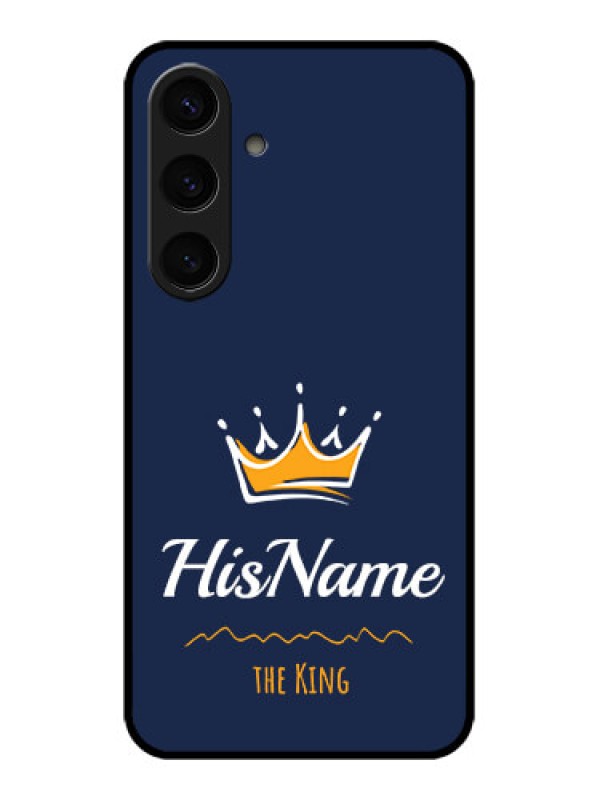 Custom Samsung Galaxy S24 5G Custom Glass Phone Case - King With Name Design