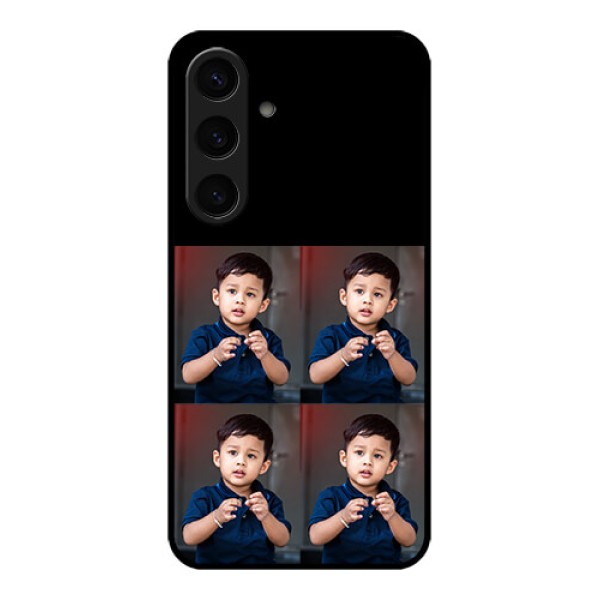 Samsung Galaxy S24 5G Custom Glass Phone Case - 4 Image Holder Design