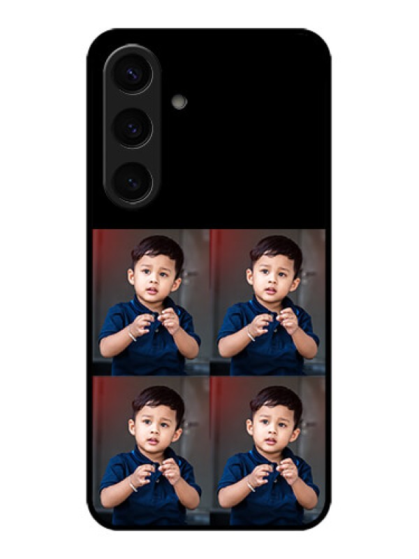 Custom Samsung Galaxy S24 5G Custom Glass Phone Case - 4 Image Holder Design