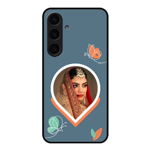 Samsung Galaxy S24 5G Custom Glass Phone Case - Droplet Butterflies Design Samsung Galaxy S24 5G Custom Glass Phone Case - Droplet Butterflies Design
