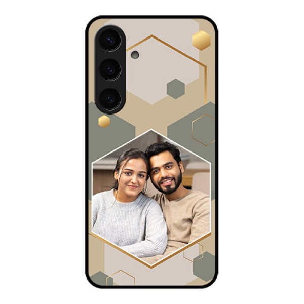 Samsung Galaxy S24 5G Custom Glass Phone Case - Stylish Hexagon Pattern Design Samsung Galaxy S24 5G Custom Glass Phone Case - Stylish Hexagon Pattern Design