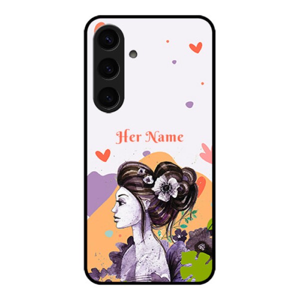 Samsung Galaxy S24 5G Custom Glass Phone Case - Woman And Nature Design Samsung Galaxy S24 5G Custom Glass Phone Case - Woman And Nature Design