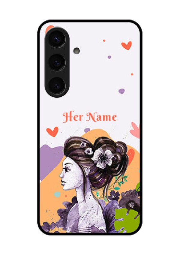 Samsung Galaxy S24 5G Custom Glass Phone Case - Woman And Nature Design
