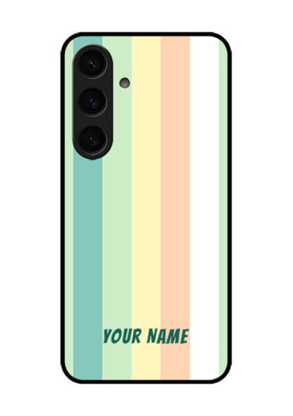 Samsung Galaxy S24 5G Custom Glass Phone Case - Multi - Colour Stripes Design