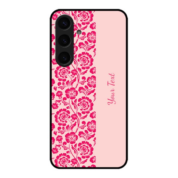 Samsung Galaxy S24 5G Custom Glass Phone Case - Attractive Floral Pattern Design