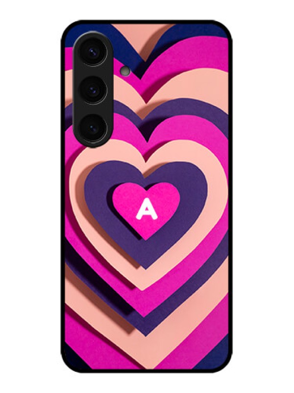 Custom Samsung Galaxy S24 5G Custom Glass Phone Case - Cute Heart Pattern Design