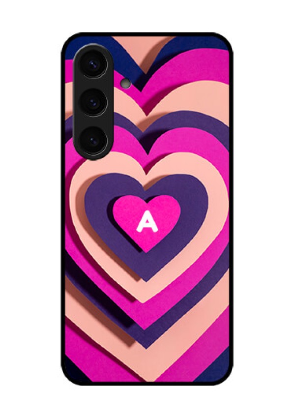 Samsung Galaxy S24 5G Custom Glass Phone Case - Cute Heart Pattern Design