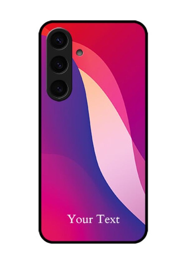 Samsung Galaxy S24 5G Custom Glass Phone Case - Digital Abstract Overlap Design