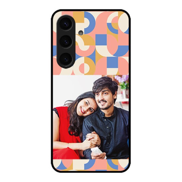 Samsung Galaxy S24 5G Custom Glass Phone Case - Semi - Circle Maze Pattern Design