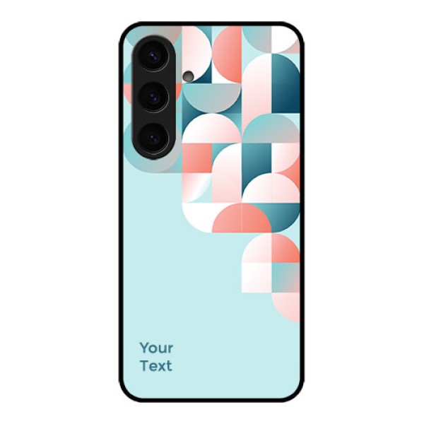 Samsung Galaxy S24 5G Custom Glass Phone Case - Stylish Semi - Circle Pattern Design