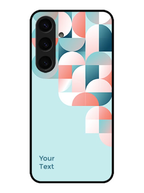 Custom Samsung Galaxy S24 5G Custom Glass Phone Case - Stylish Semi - Circle Pattern Design