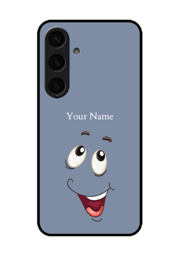 Samsung Galaxy S24 5G Custom Glass Phone Case - Laughing Cartoon Face Design