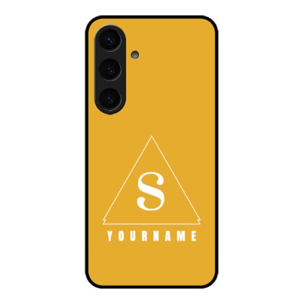 Samsung Galaxy S24 5G Custom Glass Phone Case - Simple Triangle Design Samsung Galaxy S24 5G Custom Glass Phone Case - Simple Triangle Design
