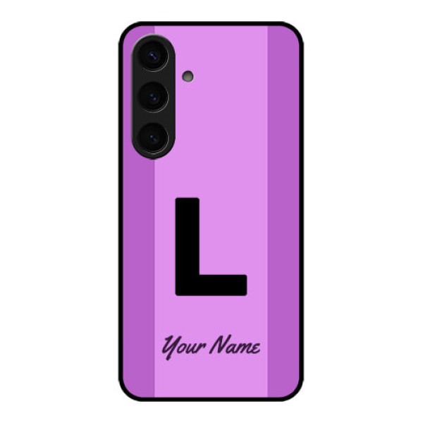 Samsung Galaxy S24 5G Custom Glass Phone Case - Tricolor Custom Text Design